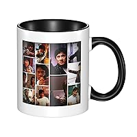 Jackie Chan Collage Coffee Mug 11 Oz Ceramic Tea Cup With Handle For Office Home Gift Men Women Black