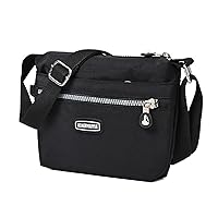 Oichy Casual Nylon Purse Multiple Pockets Crossbody Bag Waterproof Shoulder Handbag Lightweight Everyday Bag Pocketbooks