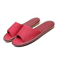 Men Women Spring and Summer Fall Couples Home Leather Slippers Indoor Flooring Anti-Skid Anti-Odor Slippers