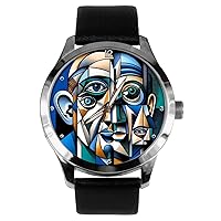 Pablo Picasso SELF Portrait Cubist Blue Period Solid Brass Collectible Watch
