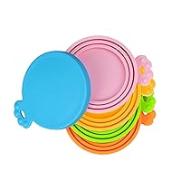 PetBonus 5 Packs Silicone Pet Can Lids, Dog Cat Food Can Cover, Universal Size Can Tops, 1 fit 3 Standard Size Food Cans, BPA Free Dishwasher Safe (Blue, Green, Orange, Pink, Yellow)