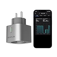 EcoFlow Smart Plug, WiFi Socket, Monitoring Power Consumption & Automatic Energy Assignment, Remote Control via App & Voice Control, Compatible with Matter Compatible Smart Home Systems