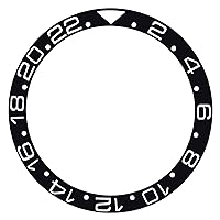 Ewatchparts BEZEL INSERT CERAMIC COMPATIBLE WITH 40MM INVICTA 8926 GMT PRO DIVER WATCH SILVER FONT BLACK
