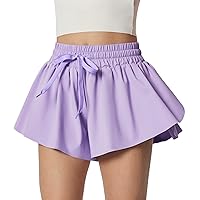 Ewedoos 2 in 1 Flowy Shorts Girls Butterfly Athletic Shorts Size 10-12 Cute Preppy Trendy Shorts Skirt for Teen Girls
