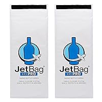 PRO Protective & Absorbent Wine Bag - Triple Layer, Triple Seal, Absorbs 750 ml - (2 Pack, Bold Design) - Professional