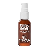 Youth To The People Peptides + Vitamin C Eye Serum + Energy Concentrate - Puffiness, Dark Circles + Under Eye Bags - Caffeine Firming Eye Gel for Even Skin Tone, Fine Lines and Wrinkles (15 ml)