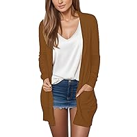 Coats For Women,Women'S Casual Solid Long Sleeve Cardigan Coat Loose Lightweight Jacket Outwear With Pockets
