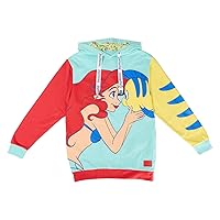 Loungefly Disney The Little Mermaid 35TH Anniversary Ariel and FLOUNDER Unisex Hoodie Small