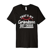 That's My Grandson Out There Baseball Grandma Mother's Day Premium T-Shirt