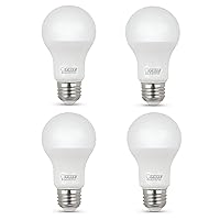 A19 LED Light Bulbs, 60W Equivalent, Non-Dimmable, 800 Lumens, E26 Standard Base, 2700k Soft White, 80 CRI, 10 Year Lifetime, Energy Efficient, 4 Pack, A800/827/10KLED/4