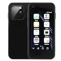 ASHATA Mini Android Cellpohone Mobile Phone, 3G Face/Fingerprint Unlocked Smartphone with 2.5in Touch Screen, WiFi GPS BT, 1GB RAM 8GB ROM, Dual SIM, 1580mAh Battery(Black)