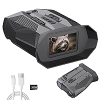 Autofocus Night Vision Goggles - 4k Night Vision Binoculars for Adults,1968ft Viewing Range,20X Zoom for Hunting & Security,3'' Screen Rechargeable Infrared Binoculars