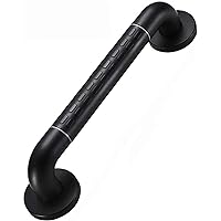 12 15 19 Inch Black Grab Bar - Stainless Steel Decorative Grab Bars for Bathtubs and Showers - Porch Stair Handrail Toilet Bathroom Handhold - Pole for Handicapped