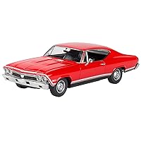 85-4445 '68 Chevy Chevelle SS 396 Model Car Kit 1:25 Scale, Skill Level 5 Plastic Model Building Kit, Red, Small, 126-Piece