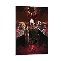 Berserks Anime Posters Gothic Style Cool Posters Boys Girls Dorm Apartment Game Decor Wall Art Canvas Wall Art Prints for Wall Decor Room Decor Bedroom Decor Gifts 20x30inch(50x75cm) Frame-style