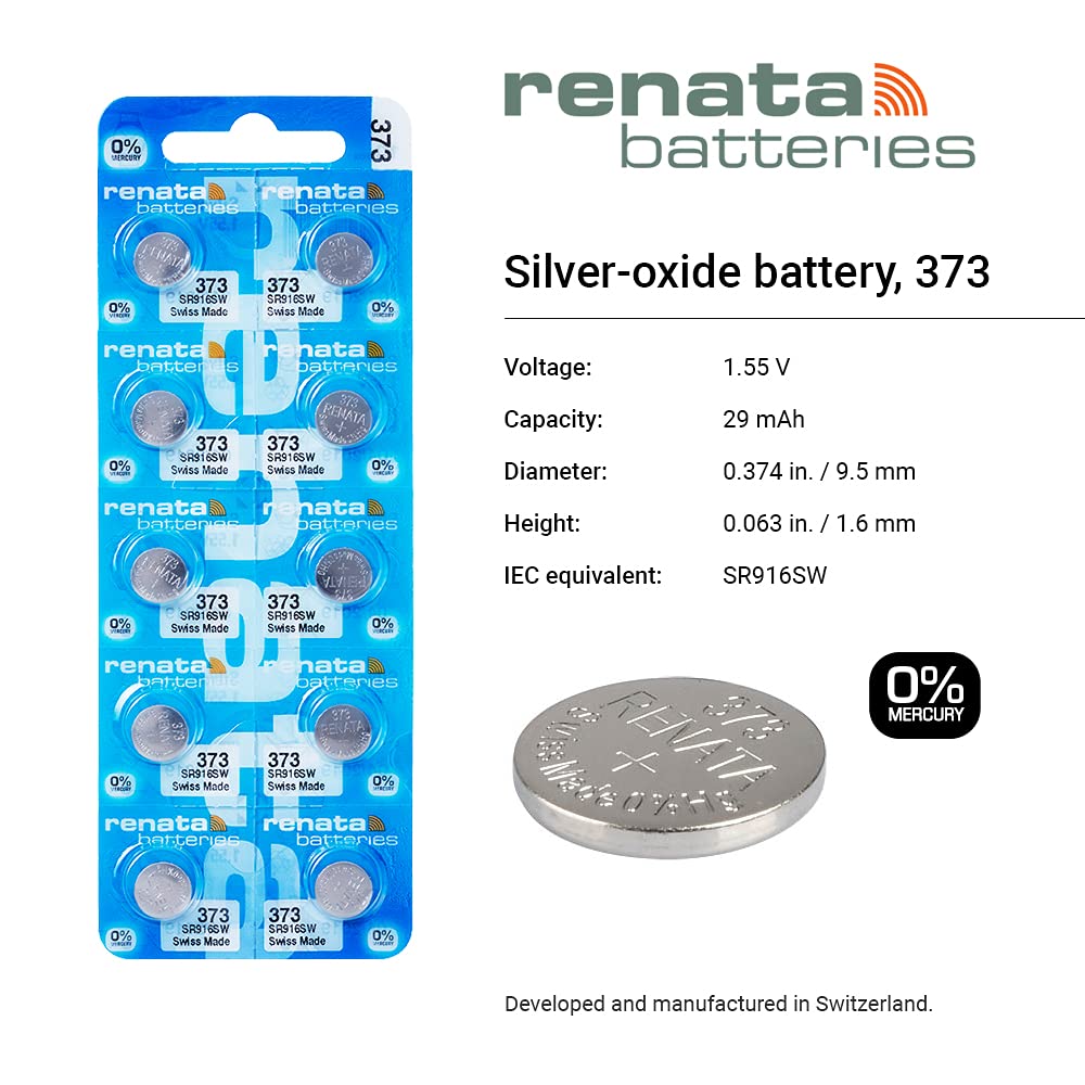 #373 Renata Watch Batteries 2Pcs