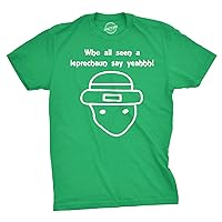 Who All Seen a Leprechaun Sketch T Shirt Funny Saint Patricks Day St Patty Tee