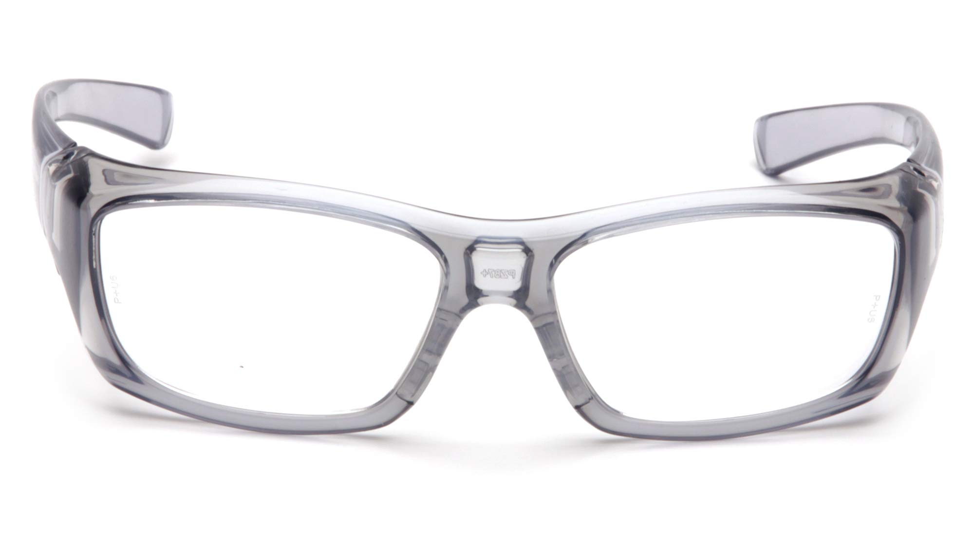 PYRAMEX SG7910D15 Pyramex Clear Safety Reader Glasses, Scratch-Resistant,Gray Frame