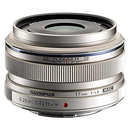 OM SYSTEM OLYMPUS M.Zuiko Digital 17mm F1.8 Silver For Micro Four Thirds System Camera, Compact Design, Beautiful Bokeh, Bright