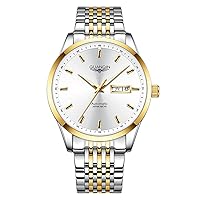Men Japan Automatic Mechanical Movement Luminous Stainless Steel Wrist Watch Sapphire Crystal Waterproof Self-Winding Clock Day Date