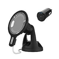 Scosche MSHWDPD20 MagicMount Windshield/Dashboard Suction Cup Mount for MagSafe Wireless Charger, (Charger not Included) Car Stand for MagSafe Charging Pad Compatible w/ iPhone 15/14/13/12/Pro/Pro Max Scosche MSHWDPD20 MagicMount Windshield/Dashboard Suction Cup Mount for MagSafe Wireless Charger, (Charger not Included) Car Stand for MagSafe Charging Pad Compatible w/ iPhone 15/14/13/12/Pro/Pro Max