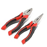DNA Motoring TOOLS-00058 2 Piece Pliers Set – 6-1/2 inch Hand Tools w/Durable Jaws, Milled Teeth, Hot-Riveted Joint