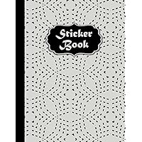 Sticker Book: Big Blank Sticker Collection Album Journal For Adult(8,5x11 inches), Cute Cover Sticker Album Collecting Book.