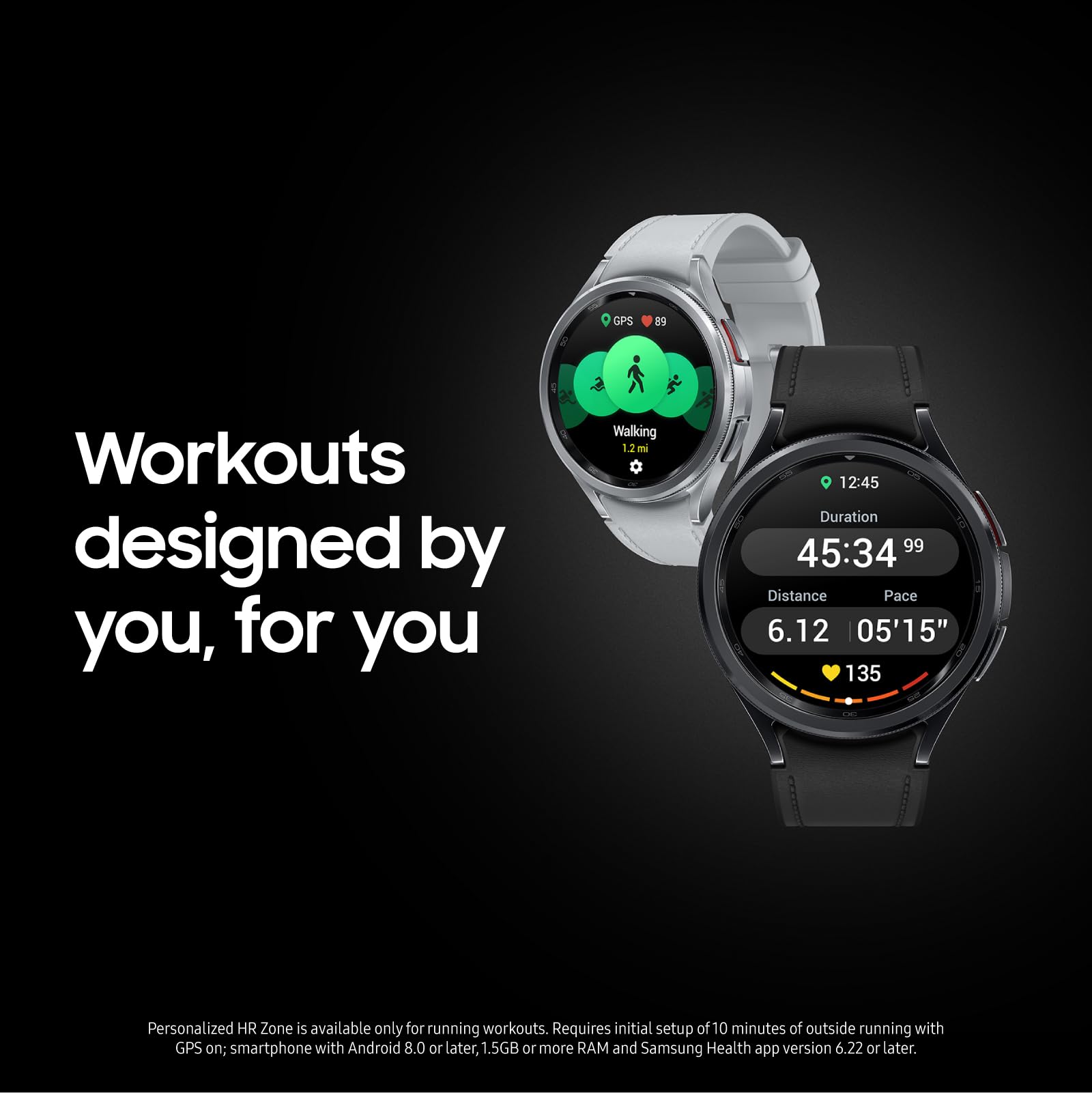 SAMSUNG Galaxy Watch 6 Classic 47mm Bluetooth Smartwatch w/ Rotating Bezel, Fitness Tracker, Personalized HR Zones, Advanced Sleep Coaching, Heart Monitor, BIA Sensor, US Version, Black