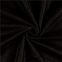 Polar Fleece Solid Black, Fabric by the Yard
