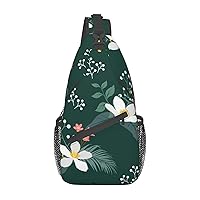 Floral Pattern Cross Chest Bag Diagonally Travel Backpack, Light Travel, Hiking Single Shoulder Bag