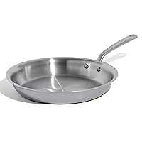 Made In Cookware - 12-Inch Stainless Steel Frying Pan - 5 Ply Stainless Clad - Professional Cookware - Crafted in Italy