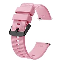 BISONSTRAP Watch Strap 18mm 19mm 20mm 21mm 22mm, Quick Release Silicone Watch Bands for Men Women