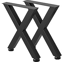 VEVOR Set of 2 Steel Table Legs, 28''Height 24''Wide Dining Table Legs, Heavy Duty 3.1