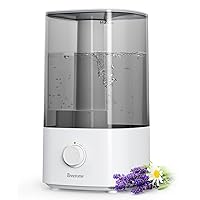 BREEZOME 4L Humidifiers for Bedroom, Top Fill Cool Mist Humidifiers for Large Room Last up to 50 Hours, Ultrasonic Humidifiers for Plants, Baby Nursery