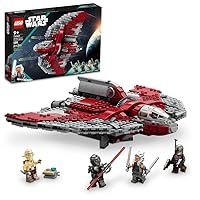 LEGO Star Wars Ahsoka Tano’s T-6 Jedi Shuttle, Star Wars Playset Based on the Ahsoka TV Series, Show Inspired Building Toy for Ahsoka Fans Featuring a Buildable Starship and 4 Star Wars Figures, 75362