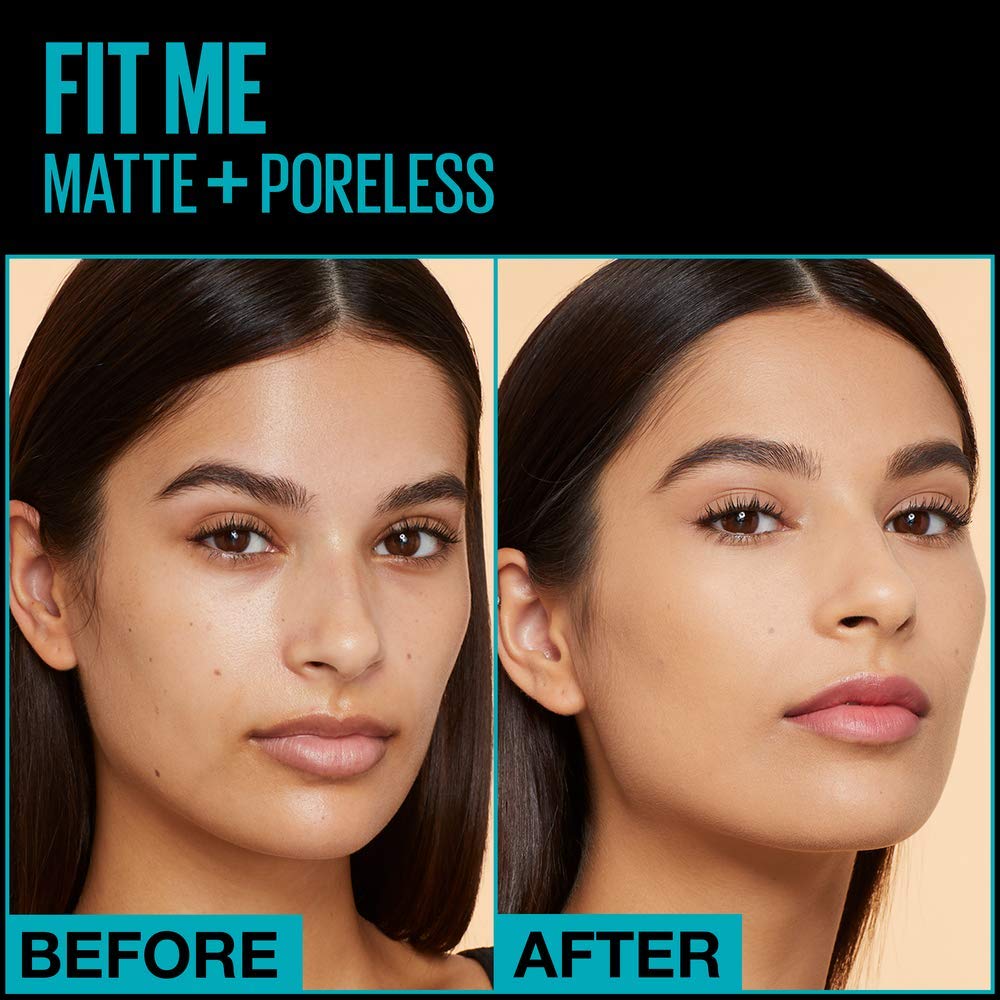 Maybelline Fit Me Matte + Poreless Liquid Oil-Free Foundation Makeup, Soft Tan, 1 fl; oz