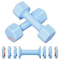 Adjustable Weight Dumbbells Set- A Pair 4lb 6lb 8lb 10lb (2-5lb Each) Free Weights Set for Home Gym Equipment Workouts Strength Training for Women, Men,Teens 3 Colors