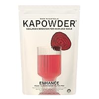 KAPOWDER Enhance VeCollal Powder | Drink Mix for Plump, Hydrated Youthful Skin, Hair, Nail Care with Watermelon Seed, Beetroot, Vitamin C, Coconut Water | 100% Natural & Vegan 3.5oz | 14 Servings