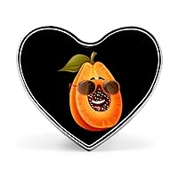 Fruit Papaya Glasses Papaya Metal Pin Love Heart Badge Custom Brooches Collar Pin Lapel Badge Backpacks Pins for Women Men