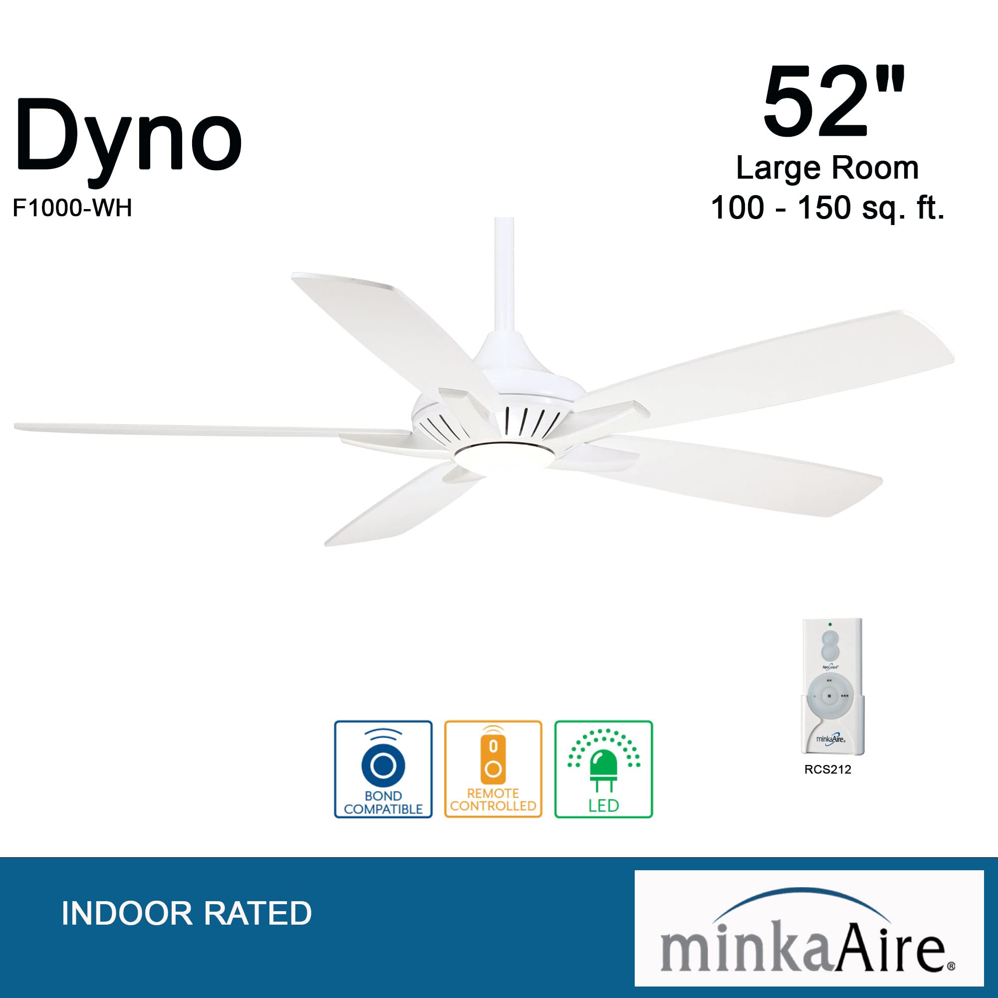 Minka-Aire F1000-WH, Dyno, 52