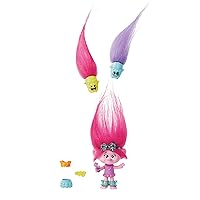 Mattel ​DreamWorks Trolls Band Together Hair Pops Small Doll, Queen Poppy with Removable Clothes & 3 Surprise Accessories