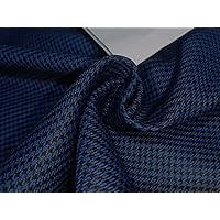 Heavy Weight Premium Tweed Suiting Fabric Blue and Black Paids 58