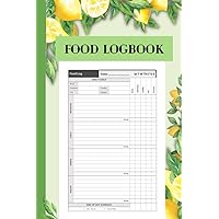 Food Log Book Lemon Cover: Food Diary to Track Daily Meals, Calories and Nutrition 100 Pages