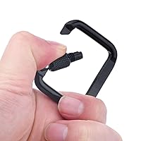 4 Pcs Square Quick Link Locking Carabiner Buckle Outdoor Keychain Snap Clip Hook Aluminum Alloy Carabiner Buckle Lightweight Aluminum Alloy Carabiner Buckle Durable
