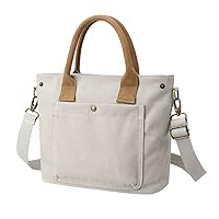 Womens Crossbody Canvas Bag Casual Solid Shoulder Handbag Vintage Medium Size Multi-pocket Messenger Bag