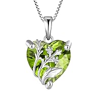 JO WISDOM 925 Sterling Silver Verbena Heart Pendant Necklace for Women