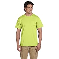 Jerzees Adult 5.6 oz. DRI-POWER® ACTIVE Pocket T-Shirt 5XL SAFETY GREEN