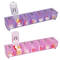 APEX 7-Day Pill Organizer, Ultra Bubble-Lok, 1 Organizer (Pack of 2)