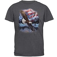 4th of July American Flag Bald Eagle Mens T Shirt