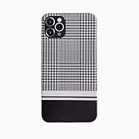 Chic Houndstooth Leather IMD Soft Phone Cases for iPhone 13 12 Pro Max 11 Pro Max X XS XR 8 Plus 12mini Back Cover,A,for iPhone 12promax